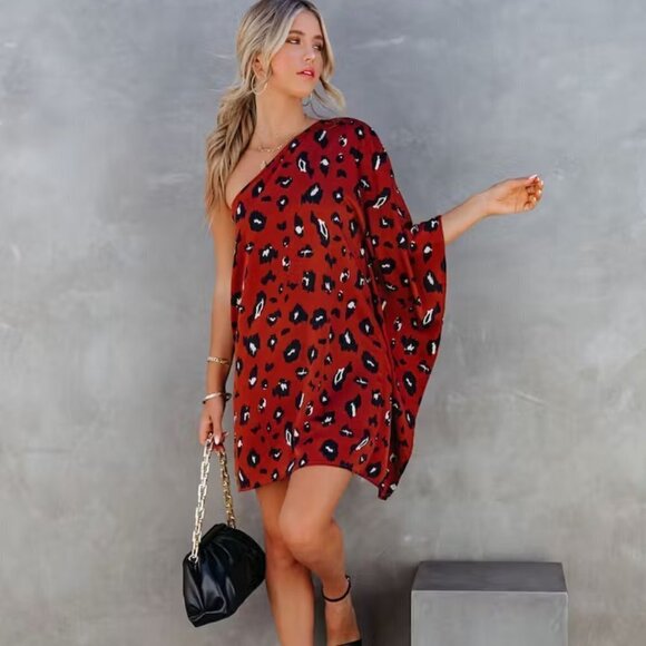 Vici Trade Winds Printed One Shoulder Dress - Picture 1 of 8